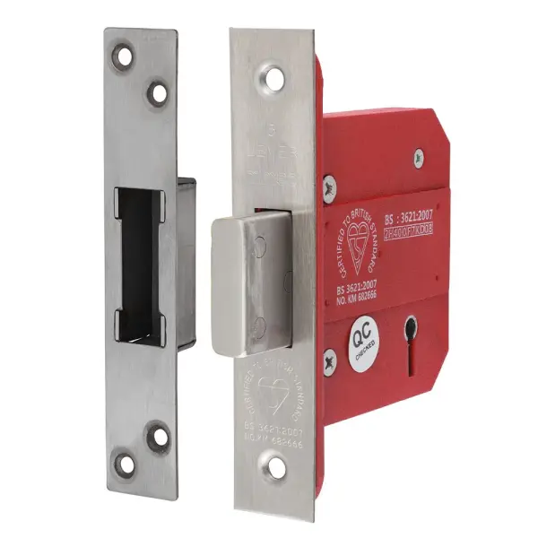 Timco 5 Lever British Standard Deadlock - Stainless Steel - 78/57mm
