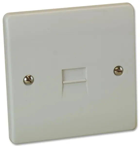 CLICK Presa Telefonica Secondaria Singola, Bianca Modellata