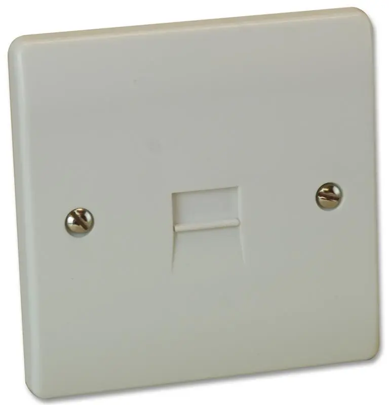 CLICK Presa Telefonica Secondaria Singola, Bianca Modellata