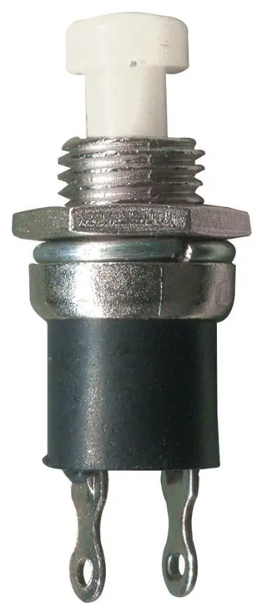 HiLo ミニチュアプッシュボタンスイッチ 1NO 白色 50V 200mA 瞬時作動