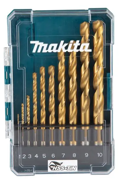 Makita - Tacar Deannaigh HSS-TiN Meitil, 10-Píosa