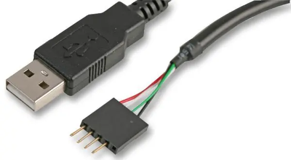 AKASA USB 2.0 Εσωτερική σε Εξωτερική Προσαρμογή, 40cm, Μαύρη