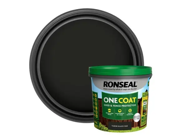 Ronseal One Coat Schutzlasur für Schuppen & Zäune in Tudor Grey