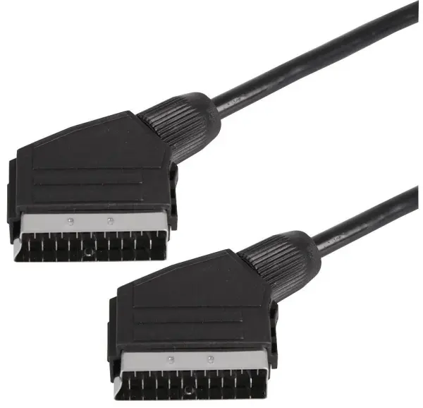 PRO SIGNAL - Kabel Scart Lelaki ke Lelaki, 3m Hitam