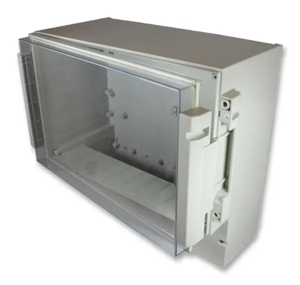 CamdenBoss IP65 Polycarbonate Enclosure Grey/Transparent Door 256x217x132.5mm
