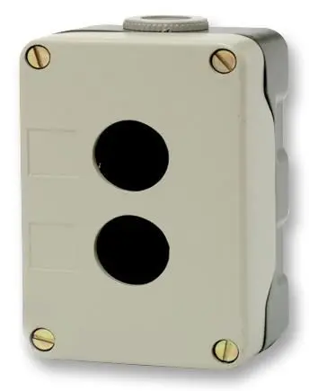 RAAS Caixa Metálica Estação de Controlo Duplo, Cinza 104x68x51mm, IP65