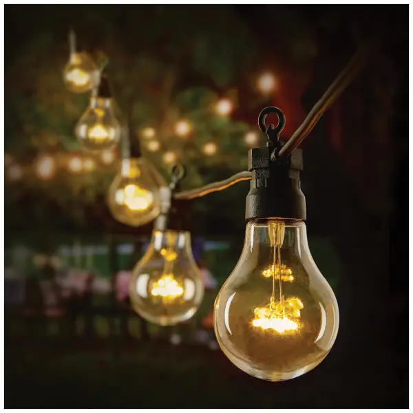 Premier 20 Bulb Warm White LED Festoon Lights 14.5m