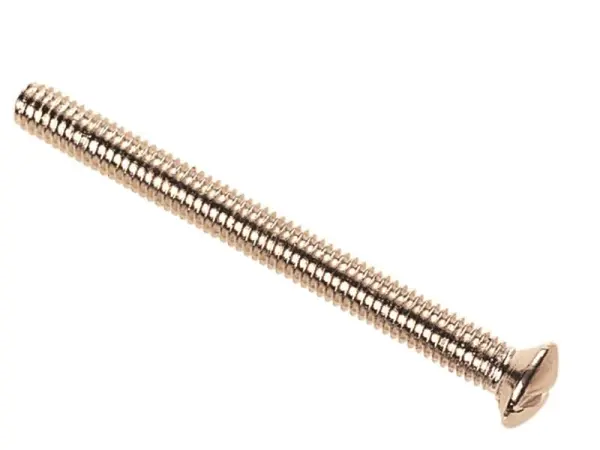 Dencon Nickel Plated 3.5 x 50mm Switch/Socket Screws (10 Pack)