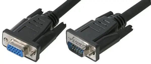 CONNEKT GEAR Cable VGA Macho a Hembra 2m para Monitor, Negro