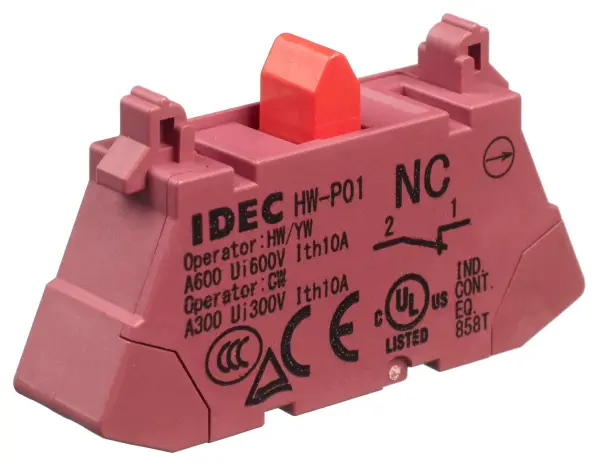 IDEC 1NC Contact Block, Push In Terminal