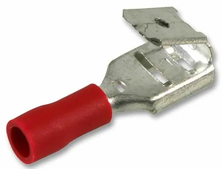 PRO POWER 6.35mm Red Crimp Terminal Multi Stack Disconnector, 100 Pack