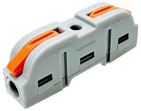 Tiger Power TGR-QC Series 1 Way Quick Wire Lever Lock Inline Terminal Block, 32