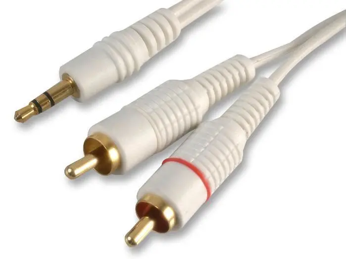 Pro Signal 3.5mm 스테레오 잭 to 2x RCA 오디오 케이블, 3m 화이트