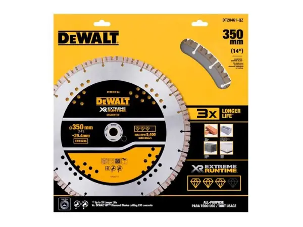 DEWALT ELITE 시리즈 다이아몬드 휠 355 x 25.4mm (범용)