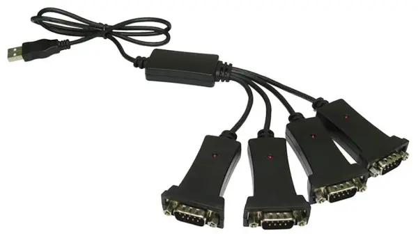 PRO SIGNAL Cable Adaptador USB a Cuadruple RS-232