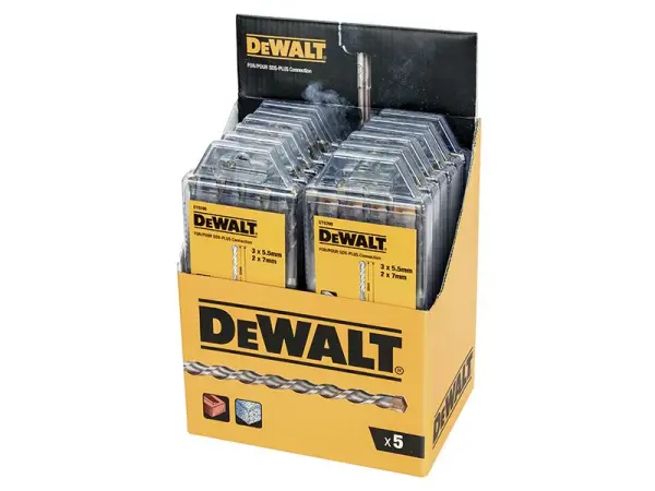 DeWALT DT9398 SDSプラス ドリルビットセット 5点セット×12個