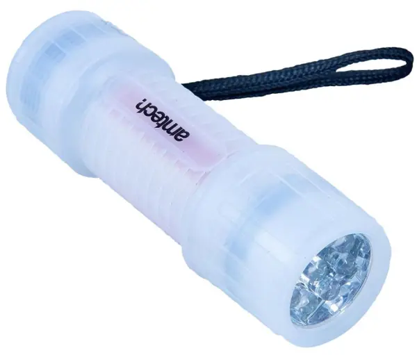 AMTECH LED Mini-Taschenlampe mit Leuchtgehäuse