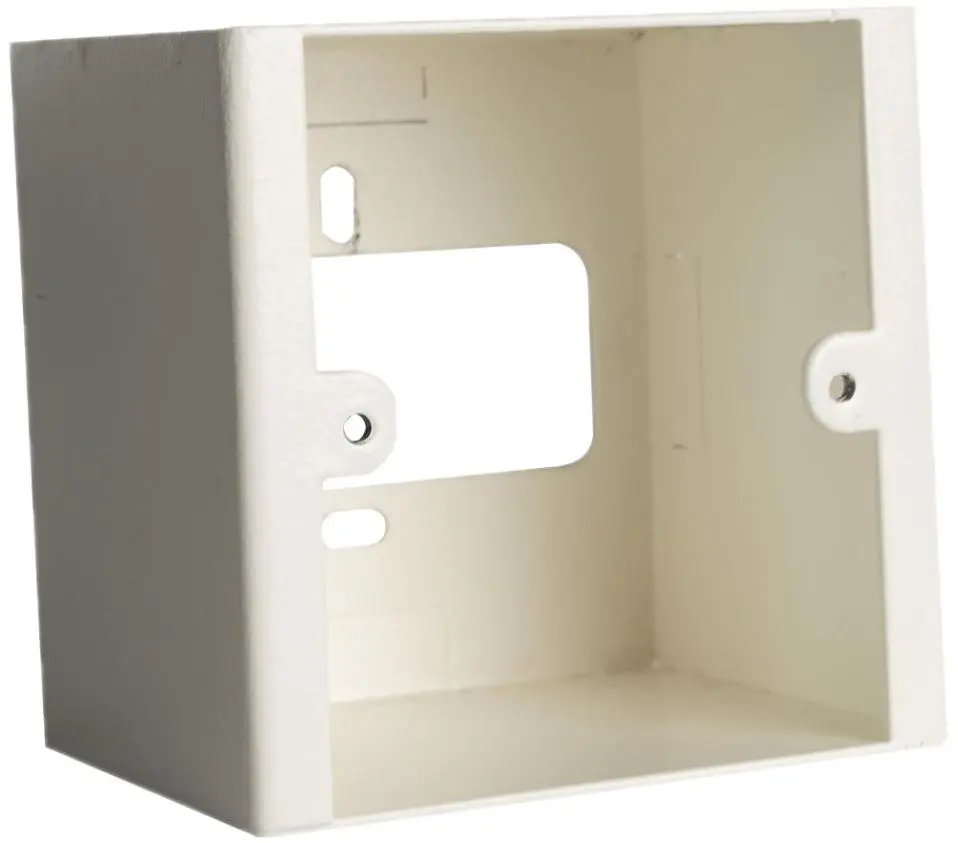 AVPLATES 75mm Enkele Inbouwdoos voor Oppervlaktemontage, Metaal, Wit