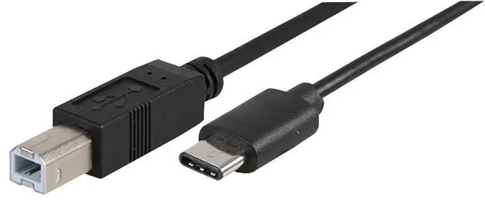Pro Signal USB-C naar USB-B Kabel, 2m, USB 2.0, Zwart
