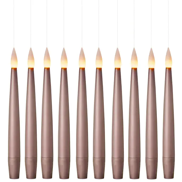 Premier Rose Gold Afstandsbedienbare LED Kaarsen, 15cm, 10 stuks