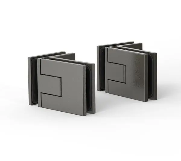 Bohle Juna Zawias do drzwi prysznicowych szklano-szklanych 90° - Grafitowy mat