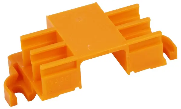 WAGO DIN Rail Carrier for 243 Micro Connectors, Orange, 6 Way
