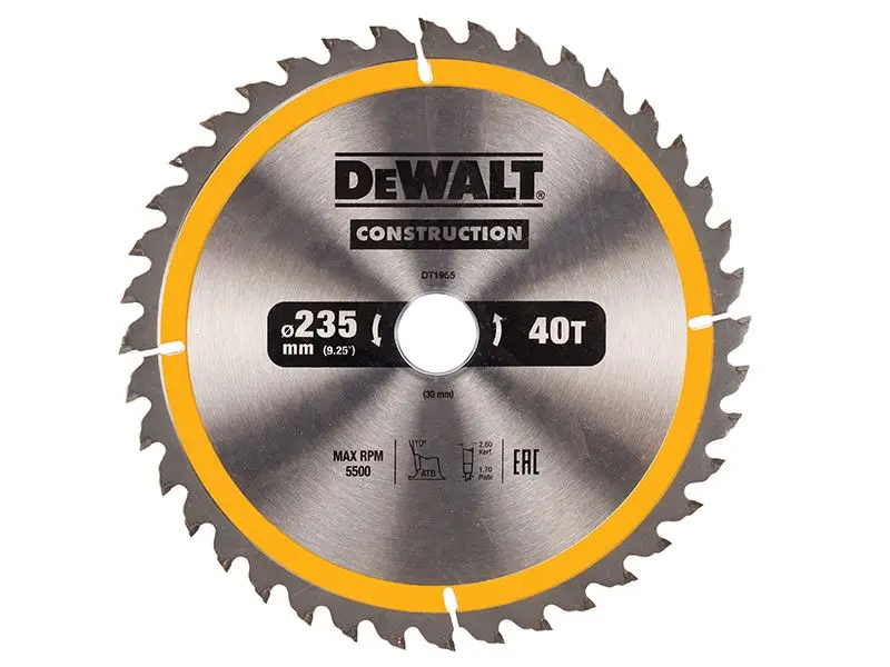 Dewalt 235mm 40T Bouwcirkelzaagblad