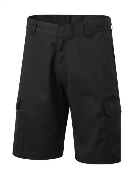 Uneek Unisex Pantaloncini Cargo - Mistura Poliestere/Cotone - Nero - Taglia 34