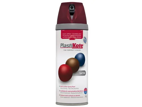 PlastiKote Twist & Spray Satin Weinrot 400ml