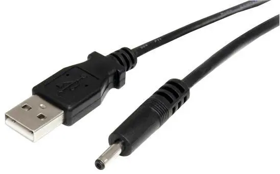 STARTECH USB 2.0 A Male to 3.4mm DC Power Cable, Black, 0.9m