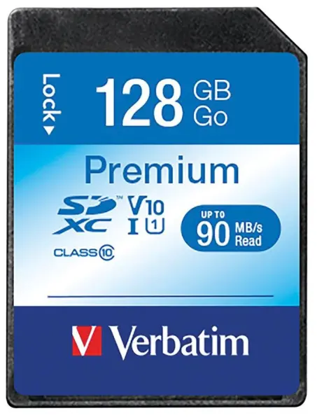 VERBATIM Premium U1 SDXC Κάρτα Μνήμης 128GB, 90MB/s