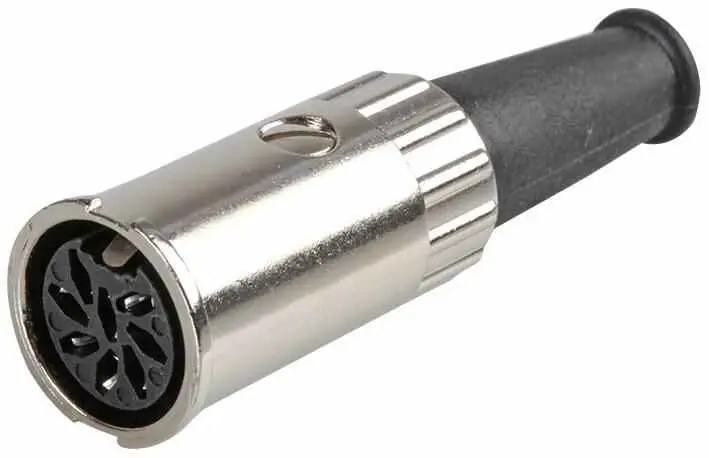 Prehkeytec 8-Pin DIN Socket, Solder Terminals, Cable Mount