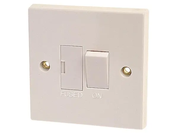 Dencon スイッチ付きヒューズスパー ホワイト 13A パイロットランプ無し