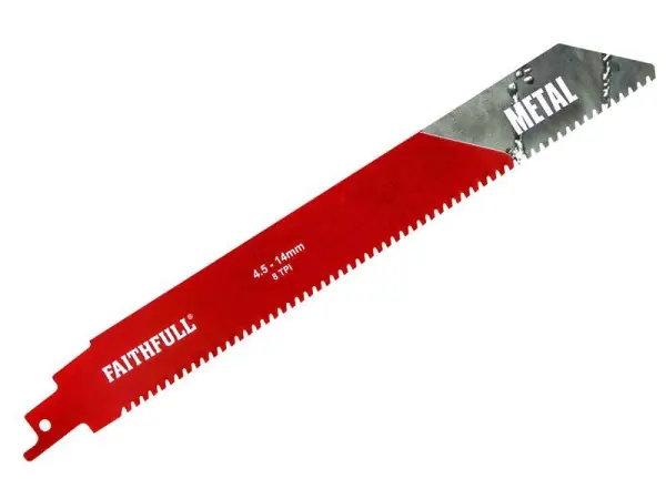 Faithfull Metal Carbide Sabre Saw Blade - S1130HM, 228mm x 8 TPI