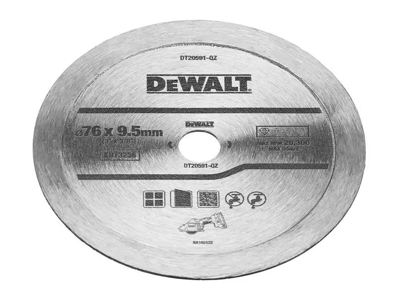 DeWalt DT20591 Λεπίδα Ιπτάμενων Τριχών (Diamond), 76mm, Εξοπλισμός Κόψιμο Υγρό/