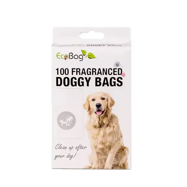 Ecobag Scented Disposable Doggy Poop Bags 100 Pack, 15 x 10 x 2.6 cm