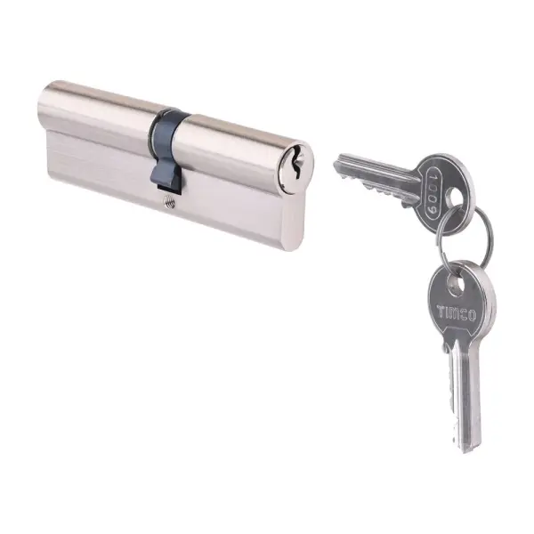 Cylindre Double Euro SN Timco 100 (45/55) laiton nickel satiné