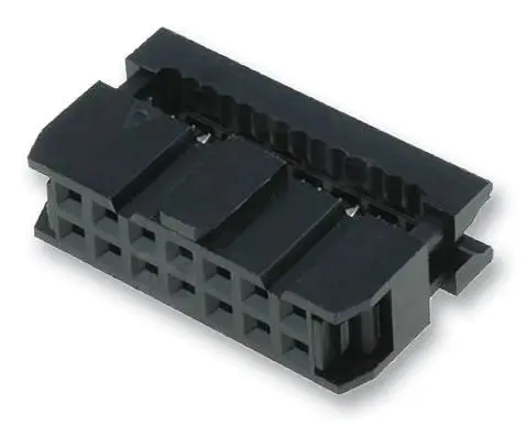 AMPHENOL IDC Socket, 16 Way, 2.54mm Pitch, Black