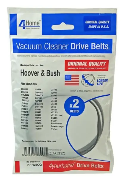 4 YOUR HOME Vacuum Cleaner Belts for Hoover & Bush, 2 Pack