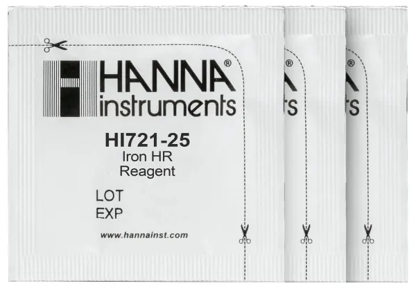 HANNA INSTRUMENTS Iron Checker Reagent High Range Pack of 25