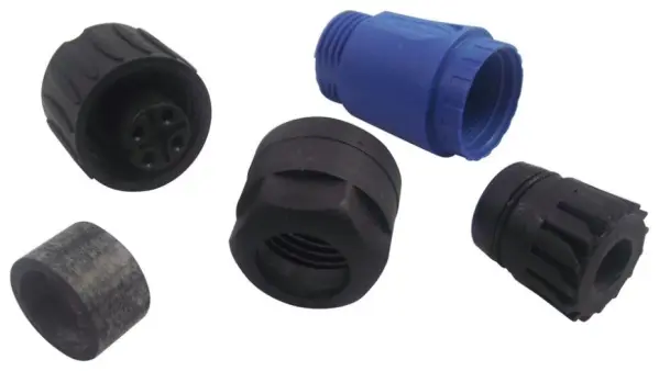 Amphenol - Prise Femelle 3 Pôles + Terre Libre, Vis, Nylon