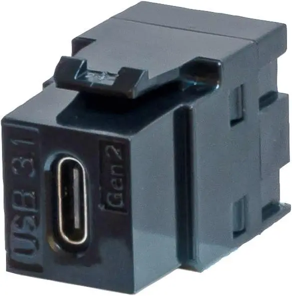 Connecteur Keystone Femelle-to-Femelle USB 3.1 C TUK, Noir