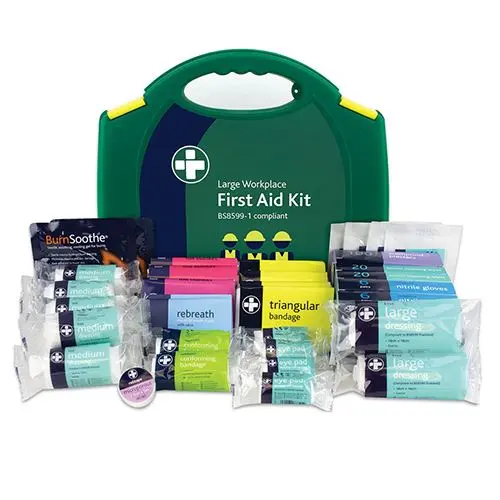 Timco Workplace First Aid Kit - BS8599-1 Compliant, Large Size