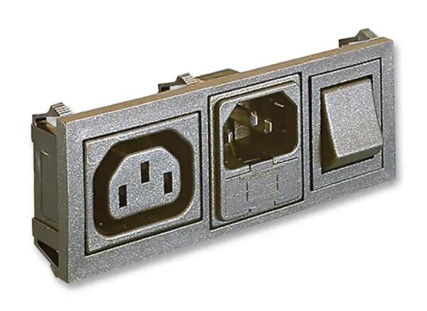 BULGIN IEC C14 電源入力モジュール（Polysnap・DPスイッチ付き）