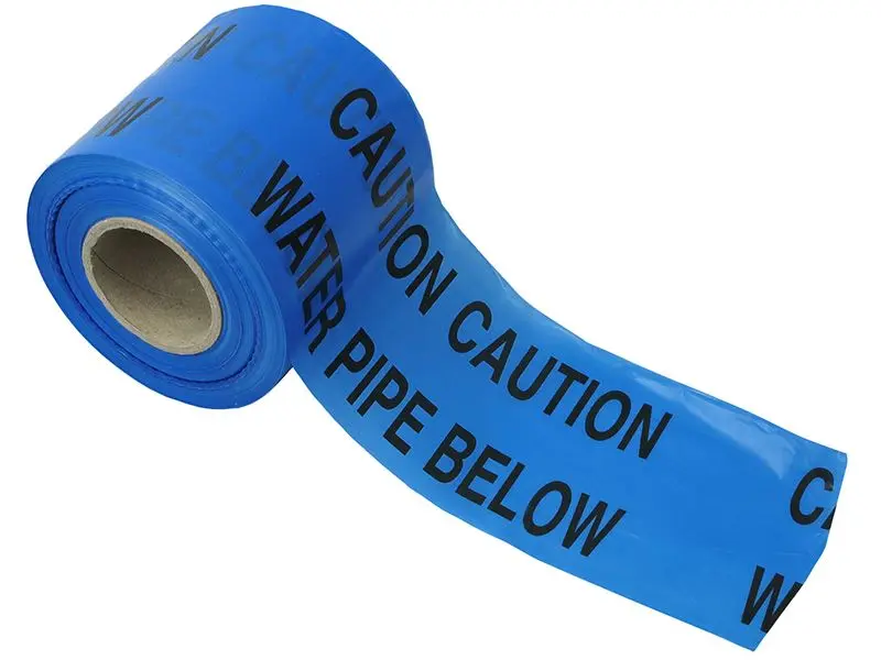 Faithfull Water Pipe Warning Tape, Blue, 150mm x 365m