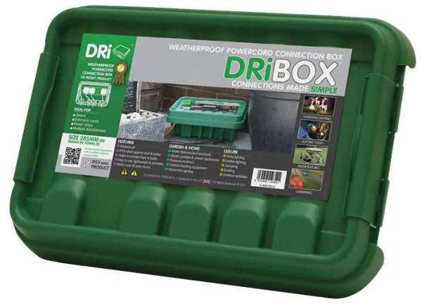 DRIBOX - Kotak Sambungan Kuasa Kalis Air IP55 Hijau 110 x 150 x 285mm