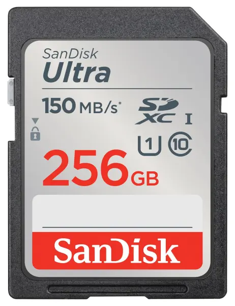SanDisk Ultra 256GB SDXC Memory Card UHS-I U1, 150MB/s