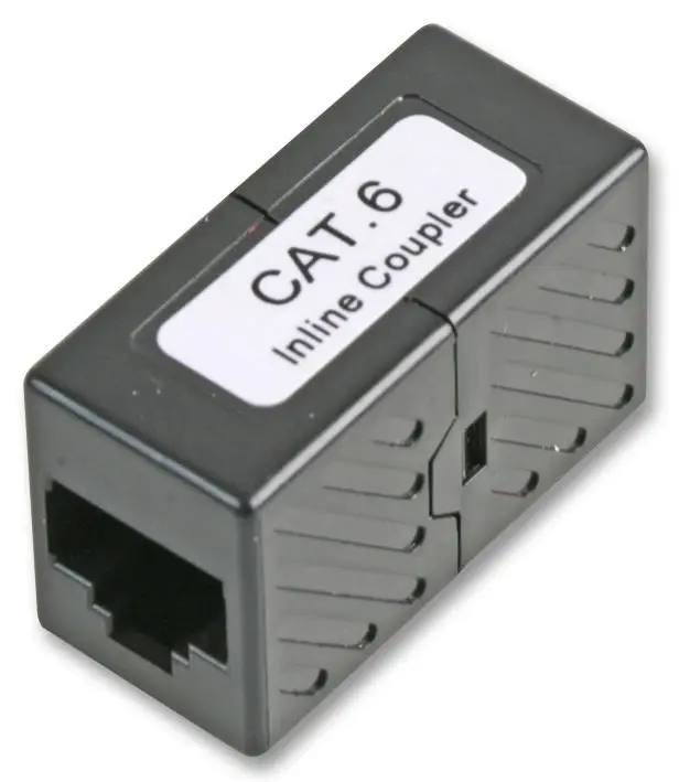 KAUDEN Cat5e/Cat6 RJ45 커플러, 블랙