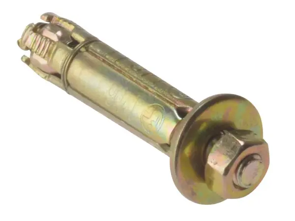 ForgeFix M8 x 25mm Masonry Anchor Bolts, Zinc Yellow Passivated, Pack of 10