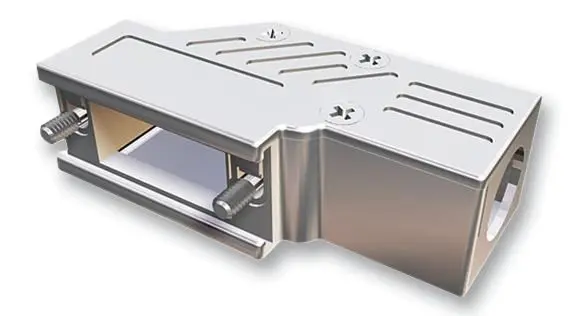 MULTICOMP 90度 亜鉛合金製 9ピンD-subコネクタ用バックシェル
